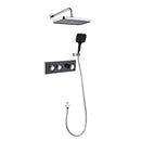 DG702 Ultimate Hot & Cold Black Concealed Shower Set