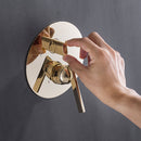 DGA01304 T-shaped concealed installation-two functions-stainless steel shower