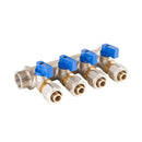 Brass Manifold with ball valve and eurocone-HL-2060