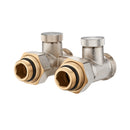 H-valve straight  DN 15 with 1/2x3/4 nipple Euroconus，with lockshied - HL-6081