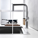 JY-8831 Hot Selling pull-out/pull-down Brass Matte Black Dual Mode Sink Taps Mixer Kitchen Faucet With Pull Down Sprayer